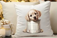 Baby Dog in a Can Sublimation PNG Clipart Product Image 3