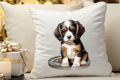 Baby Dog in a Can Sublimation PNG Clipart Product Image 3