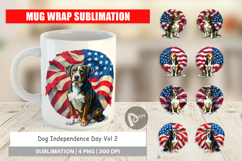 Mug Wrap Dog 4th of July Product Image 1