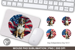 Mouse Pad Dog 4th of July Product Image 1