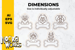 Dog Name Tag Keychain SVG Bundle Product Image 2