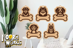 Dog Name Tag Keychain SVG Bundle Product Image 3