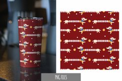 Walking Dog with HoHoHo Text on Body Tumbler Sublimation Product Image 1
