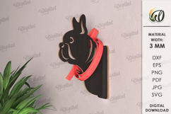 Dog Leash Holder Laser Cut. Dog Decor SVG Product Image 1