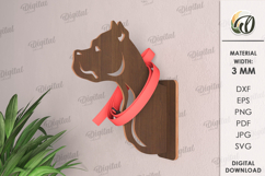 Dog Leash Holders Bundle Laser Cut. Dog Decor SVG Product Image 12