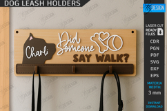 Wall Dog Leash Hooks Laser Cut Bundle|Pets SVG|Leash Hangers Product Image 4