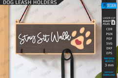 Wall Dog Leash Hooks Laser Cut Bundle|Pets SVG|Leash Hangers Product Image 5