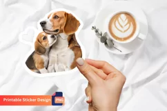 Dog Love Sticker, Cute dog sticker, Dog lover gift Sticker Product Image 1