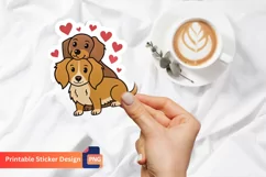 Dog Love Sticker, Cute dog sticker, Dog lover gift Sticker Product Image 1