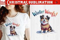 Christmas Dogs sublimation | Christmas Dog lover clipart Product Image 1