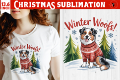 Christmas Dogs sublimation | Christmas Dog lover clipart Product Image 1