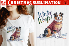 Christmas Dogs sublimation | Christmas Dog lover clipart Product Image 1