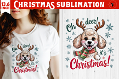 Christmas Dogs sublimation | Christmas Dog lover clipart Product Image 1