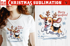 Christmas Dogs sublimation | Christmas Dog lover clipart Product Image 1