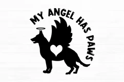 My Angel Has Paws | Memorial Sign SVG Cut File Product Image 2