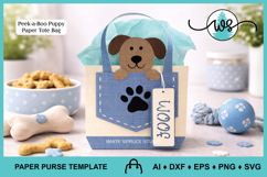 Dog Lover Paper Purse SVG Template, Puppy Gift Box Product Image 1