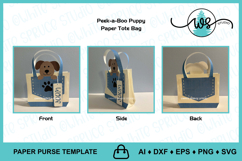 Dog Lover Paper Purse SVG Template, Puppy Gift Box Product Image 5