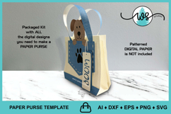 Dog Lover Paper Purse SVG Template, Puppy Gift Box Product Image 6