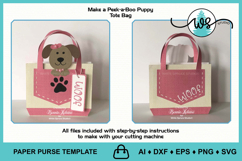 Dog Lover Paper Purse SVG Template, Puppy Gift Box Product Image 7