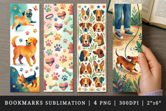 Dog lover bookmarks printable sublimation bookmark design Product Image 1