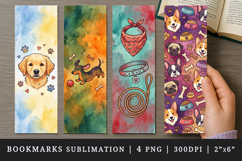 Dog lover bookmarks printable sublimation bookmark design Product Image 1