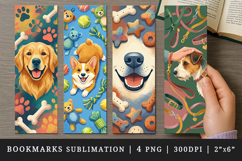 Dog lover bookmarks printable sublimation bookmark design Product Image 1