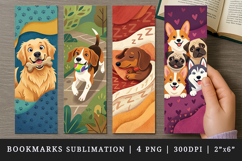 Dog lover bookmarks printable sublimation bookmark design Product Image 1