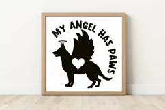 My Angel Has Paws | Memorial Sign SVG Cut File Product Image 1