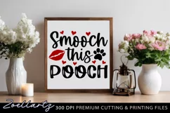 Dog SVG PNG EPS DXF Smooch This Pooch SVG Paw Prints SVG Product Image 2