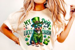 St Patrick&#039;s Day Dog PNG, My Dog Is My Lucky Charm PNG, Dog Product Image 1
