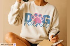 Dog Mama Dog Funny Quote SVG PNG T-shirt Design Product Image 3