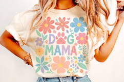 Dog Mama PNG, Floral Boho Dog Mom PNG, Dog Lover PNG, Dog Product Image 1