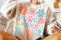 Dog Mama PNG, Floral Boho Dog Mom PNG, Dog Lover PNG, Dog Product Image 2