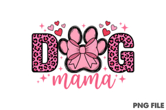Dog Mama Leopard Print Valentine PNG Product Image 1