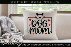 Dog Mom SVG Paw Prints Mothers Day T-shirt Mug Pillow Design Product Image 2