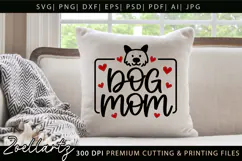 Dog Mom SVG Paw Prints Mothers Day T-shirt Mug Pillow Design Product Image 2