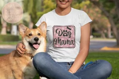 Dog Mama Paw Print Sublimation Design for Dog Moms Product Image 2