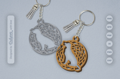 Dog Mandala Keychain SVG Product Image 2