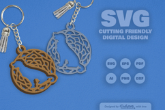 Dog Mandala Keychain SVG Product Image 1
