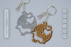 Dog Mandala Keychain SVG Product Image 1