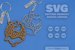 Dog Mandala Keychain SVG Product Image 2