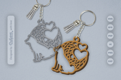 Dog Mandala Keychain SVG Product Image 2
