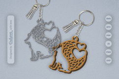 Dog Mandala Keychain SVG Product Image 2