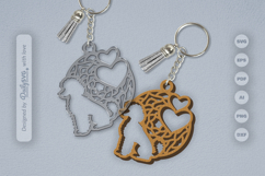 Dog Mandala Keychain SVG Product Image 2