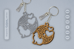 Dog Mandala Keychain SVG Product Image 2