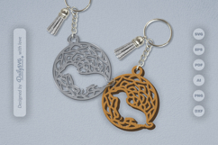 Dog Mandala Keychain SVG Product Image 1