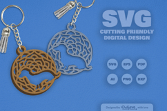Dog Mandala Keychain SVG Product Image 2