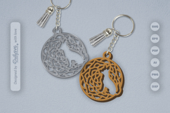 Dog Mandala Keychain SVG Product Image 2