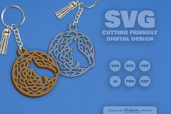 Dog Mandala Keychain SVG Product Image 1