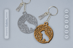Dog Mandala Keychain SVG Product Image 2
